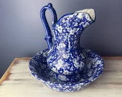 IRONSTONE PITCHER & Basin…victoria Ware…large…flow ...