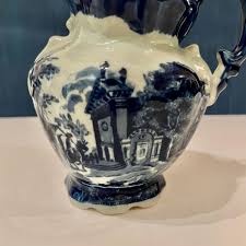 Large Victoria Ware Flow Blue Ironstone Cobalt & White ...