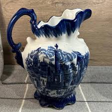 Vintage Large Victoria Ware Ironstone Cobalt Blue & White ...