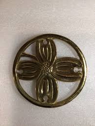 Virginia Metal Crafters Brass Dogwood Trivet 1950 10-12 | eBay