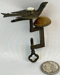 Sold at Auction: Antique 1856 Victorian Sewing Bird Clamp w/ Pin Cushion
