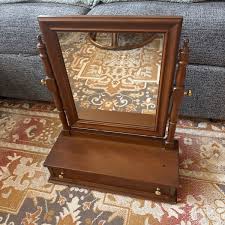 Vtg. Ethan Allen Baumritter Cheval Dresser Top Vanity ...