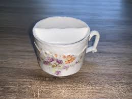 Antique Vintage Floral Flowers Porcelain Shaving Mug Cup | eBay