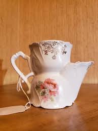 Vintage Antique Shaving Scuttle Mug Cup Porcelain Iris Rose ...