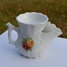Antique Floral Porcelain Shaving Mug Shaving Scuttle With ...