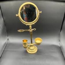 Antique, Vintage Shaving Mirror on Stand, Shaving Cream Bowl and Water Cup, Grooming Set - Etsy
