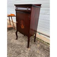 19th Century Antique Mahogany Inlaid Music Cabinet. | Chairish