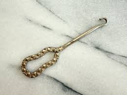 Antique Metal Ornate Shoe Button Hook Tool Abofor 3.75" | eBay