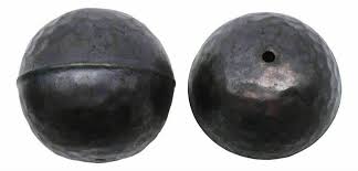 10 Large Dark Grey Black Alloy Round Hammered Beads 34 mm ...