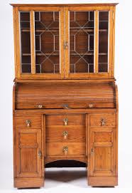 Lot - Twentieth Century English Oak Two Member Edgar Bros Secretary