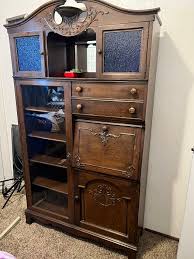 Beautiful Vintage Secretary Glass Cabinet for Sale in ...