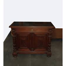 Antique Black Marble Top French Victorian Ornate Sideboard Cabinet Entry Table | Chairish