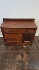 Antique 1870s Victorian Cherry Wash Stand Dresser | Chairish