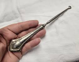Vintage Green Pearloid Button Hook Tool, Shoe Button Hook Tool, Victorian, 1900s, - Etsy