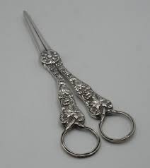 RARE PAIR OF 1830 ENGLAND ORIGIN SOLID SILVER GRAPE SCISSORS ...