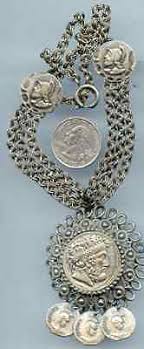 Vintage Greek God Necklace Dionysos Hector Silver Tone N328 ...