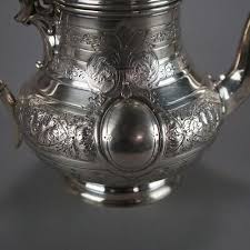 Antique Silver Plated Teapot with Foliate Finial & Engraving C1890 | eBay