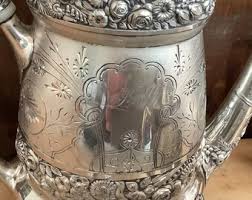 Reed & Barton 2764 Antique Silverplate Tea Set Aesthetic Floral Footed Victorian - Etsy