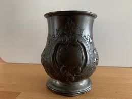 Antique 19th Century Pewter Baptism Tankard Cup - Etsy
