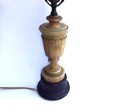 Antique Alabaster Lamp Carved Stone Lamp Table Light Faux ...