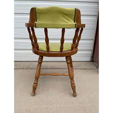 Mid 20th Century Vintage Mid Century Green Vinyl Captain's ...