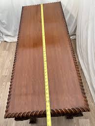 1920s Antique Chippendale Sofa Table Console Carved Ball ...