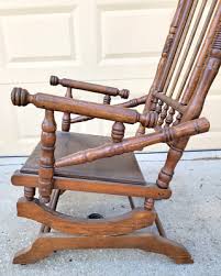 Antique 1800's Victorian Spindle Rocking Chair ~ Glider Platform Spring Rocker | eBay