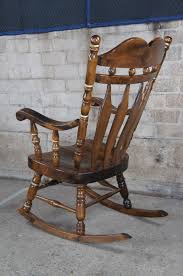 Vintage Virginia House Tavern Pine Colonial Stenciled Large Rocking Chair Rocker