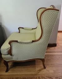 Mid-Century Wingback Accent Chair Lime Green Vintage | eBay