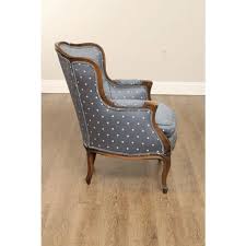 French Louis XV Style Vintage Carved Walnut Bergere Armchair ...