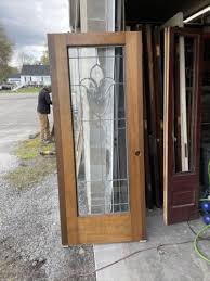 Martol 408 Antique Tulip Beveled Glass Birch Entrance Door ...