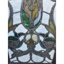 1890s John La Farge Stained Glass Door – Phoenix & Pomegranate Motif | Chairish