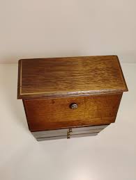 Vintage Secretary Desk Table Top Jewelry Box - Etsy