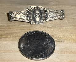 Antique Victorian Sterling Silver Flowers Bar Brooch ...