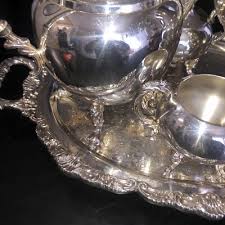Sheridan Silver plated Tea Set w/ 2 Teapots and Poole ...