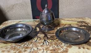 Misc Set Of 3. Includes Silver Plated Saucer, Bowl, And A ...
