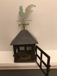 Vintage Metal Votive Lantern With Rooster Weathervane - Etsy