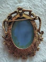 Vintage Floral Cameo Brooch | eBay