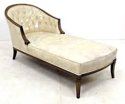 Sold at Auction: FRENCH COUNTRY STYLE LEATHER CHAISE LOUNGE CHAIR. CREAM
