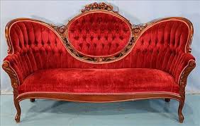 Rosewood Rococo Triple Back Parlor Sofa Charles Boudoine