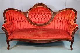 Reproduction Victorian Medallion Back Sofa With Floral