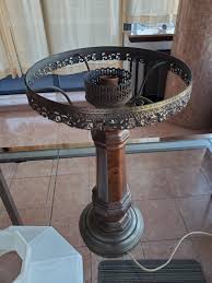 Table Lamp With Key-vintage Early 1970s, Opal White Milk ...