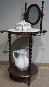 Lot - Victorian Style Stained Fruitwood Wash Stand, with ...