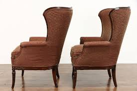 Pair of Vintage Wingback Chairs, Signed Freer Interiors