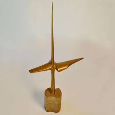 Abstract Aerodynamic Bronze Sculpture, Dutch, 1977 | Chairish