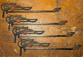 Antique Victorian Swing Arm Cast Iron Curtain Rods and ...