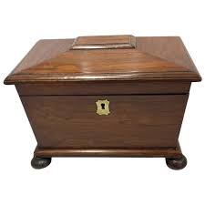 Antique 19th Century Walnut Tea Caddy. For Sale at Ruby Lane