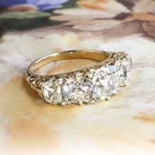 Antique Diamond Anniversary Band 3.59ct t.w. Circa 1890's Old Mine Cushion Cut Rose Cut Diamond Filigree Ring 18k Yellow Gold | Antique Vintage Estate Jewelry | Jewelry Finds