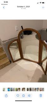 Large Oak Wall Or Dresser Mirror