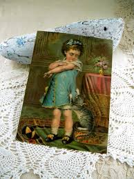 Naughty Puss Antique Victorian Chromolithograph Scrapbook Salvage 1880's Ephemera - Etsy